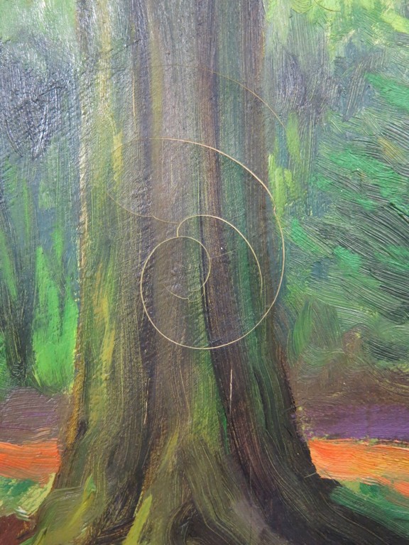 Jan Ph. A. de Vries: Olieverf, Bosrand -Ingelijst kopen? Bied vanaf 1!