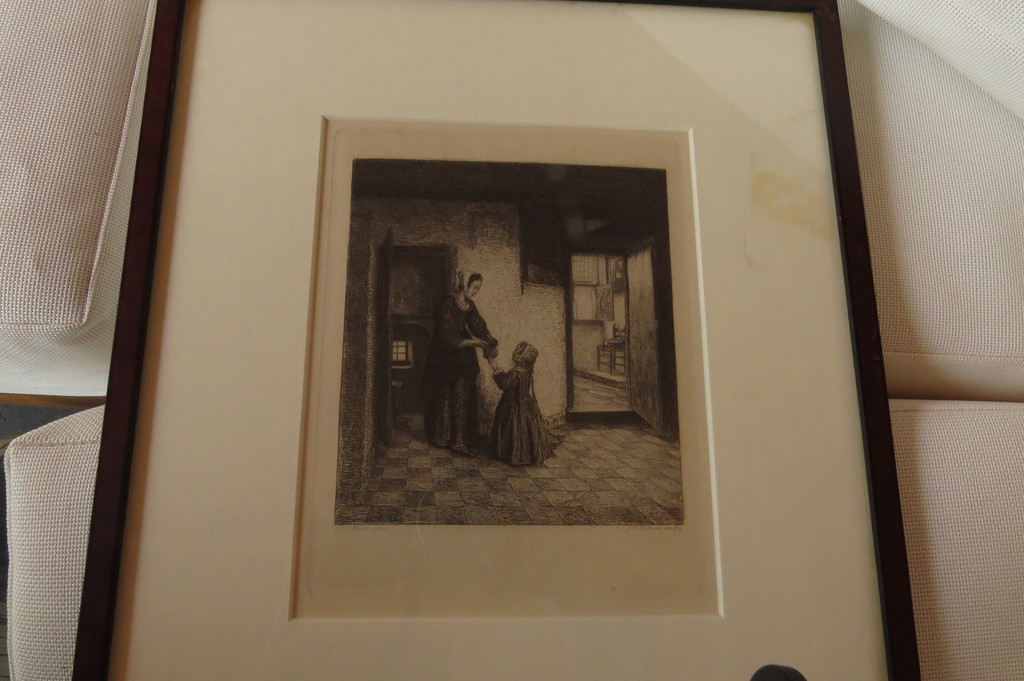 J.A Boland (1838-1922) ets naar schilderij van Pieter de Hoogh. kopen? Bied vanaf 10!