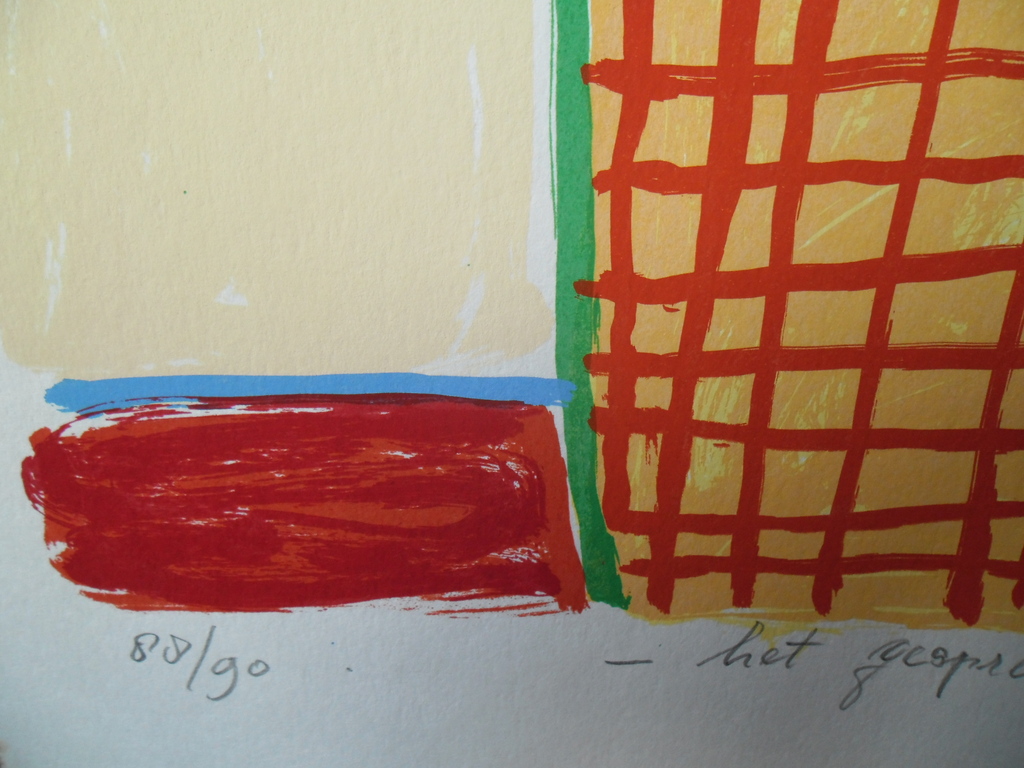 Kleurrijke zeefdruk van Keimpe Kootstra !!! kopen? Bied vanaf 25!