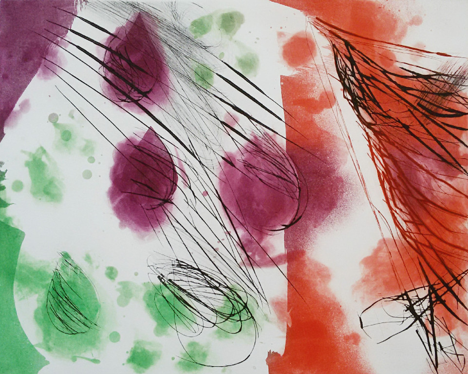 Ger Lataster - Abstracte compositie, droge naald ets met aquatint verkocht voor € 180!