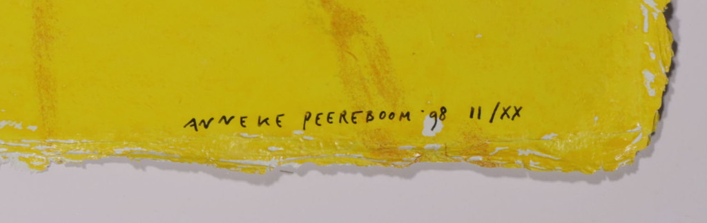 Anneke Peereboom: Zeefdruk op papier op doek, Luce del Giorno II - Ingelijst kopen? Bied vanaf 35!