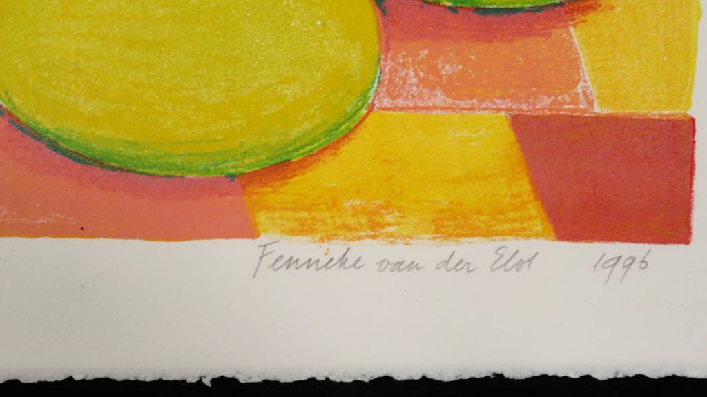 Fenneke van der Elst: Zeefdruk, Stilleven met mozaiekpatronen kopen? Bied vanaf 1!