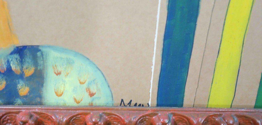 Meertje Kaal: Acryl op board, Papagaai, He leef je nog? - Ingelijst kopen? Bied vanaf 1!