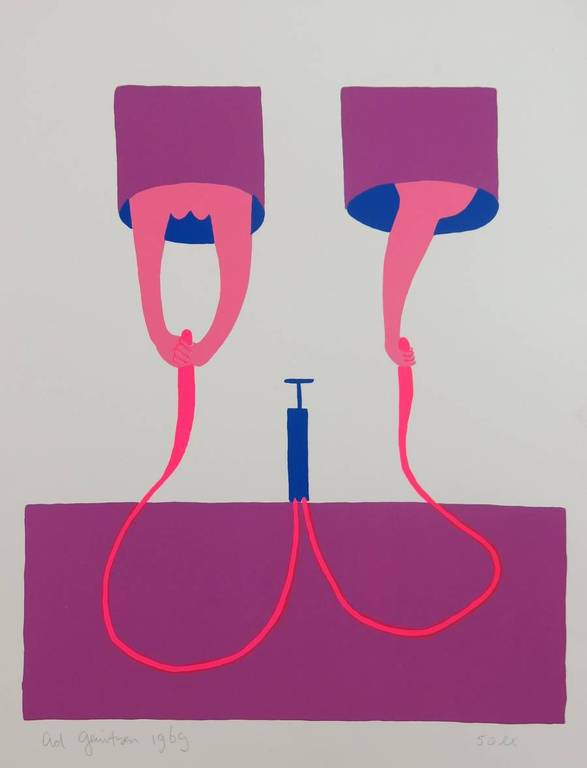 Ad Gerritsen: Zeefdruk, Pomp verkocht voor € 50!