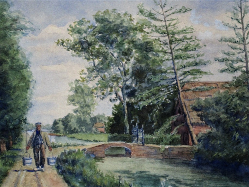 Haagse school ! Hendrikus M. Horrix (1845-1923) - "Boer op pad" gesigneerd verkocht voor € 162!