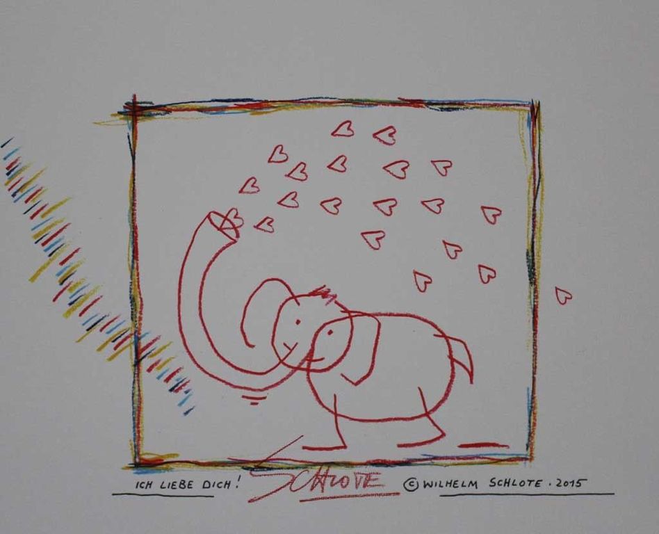 Wilhelm Schlote: Giclee, Ich liebe Dich kopen? Bied vanaf 25!