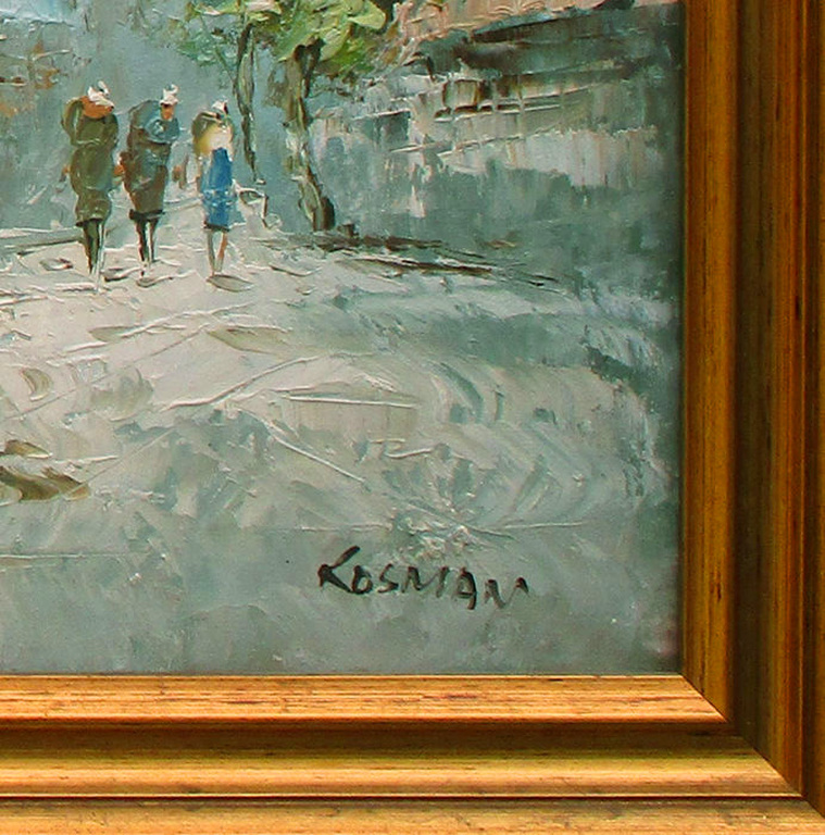 Kosman: acrylverf op doek, Parijs' stadsbeeld kopen? Bied vanaf 15!