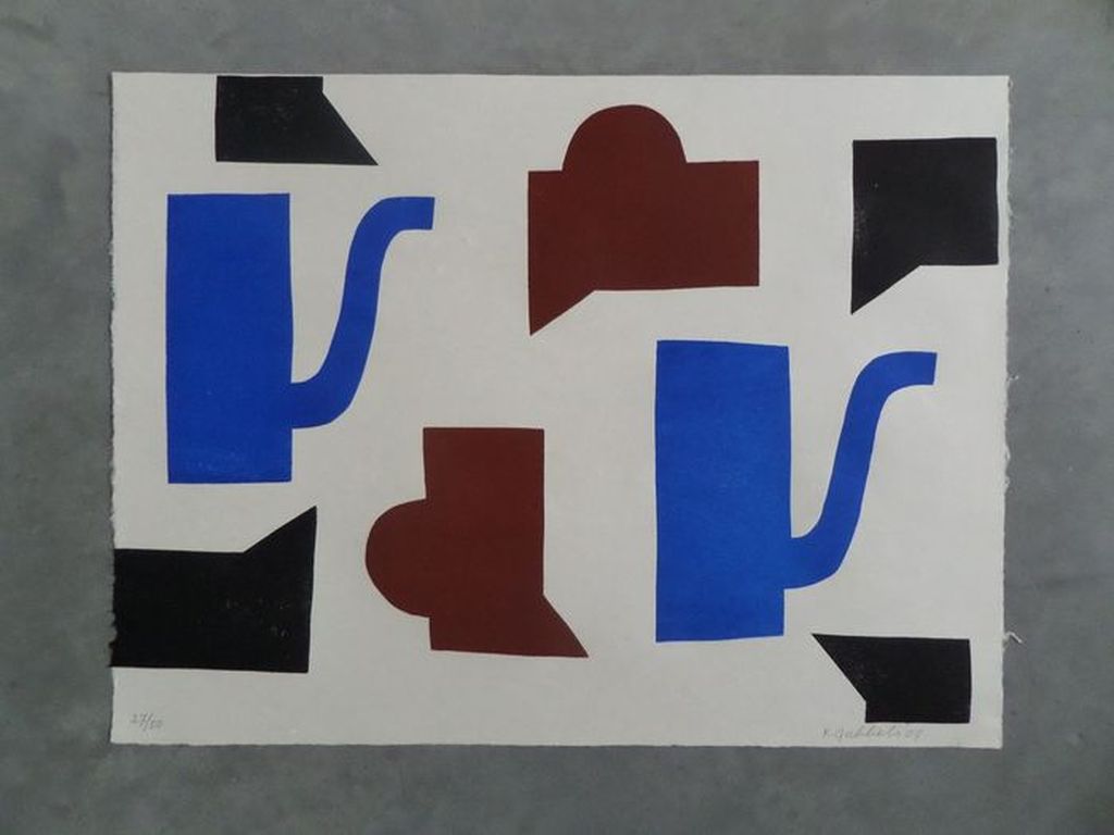 Klaas Gubbels, Houtdruk editie 50, Kannen kopen? Bied vanaf 400!