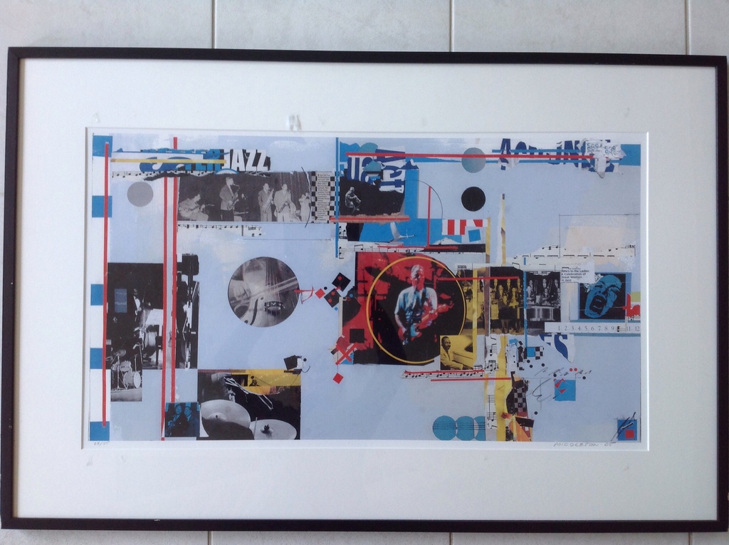 Sam Middleton: Zeefdruk , Jazz groot werk 115 x 75 cm  kopen? Bied vanaf 125!
