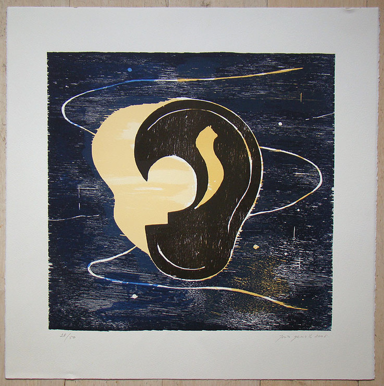 Joris Geurts - houtsnede - (oortje) - 2005 kopen? Bied vanaf 75!