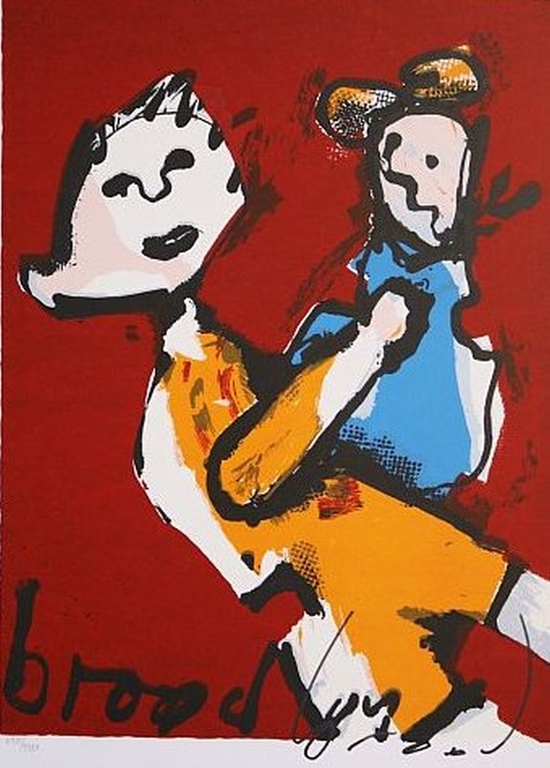 Herman Brood, zeefdruk MOEDER EN KIND verkocht voor € 85!