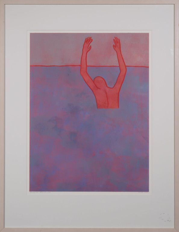 Raquel Maulwurf: Lino, Zwemmen - Ingelijst verkocht voor € 40!