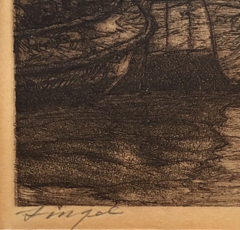 Cornelis Brandenburg ets Singel met Bloemenmarkt. kopen? Bied vanaf 1!