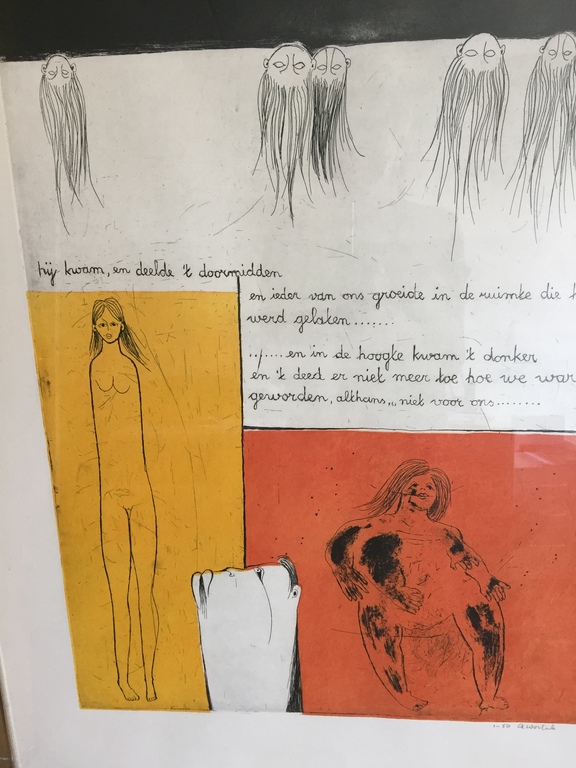 A. Wortel, ingekleurde ets; Hij kwam en deelde 't doormidden.. verkocht voor € 55!