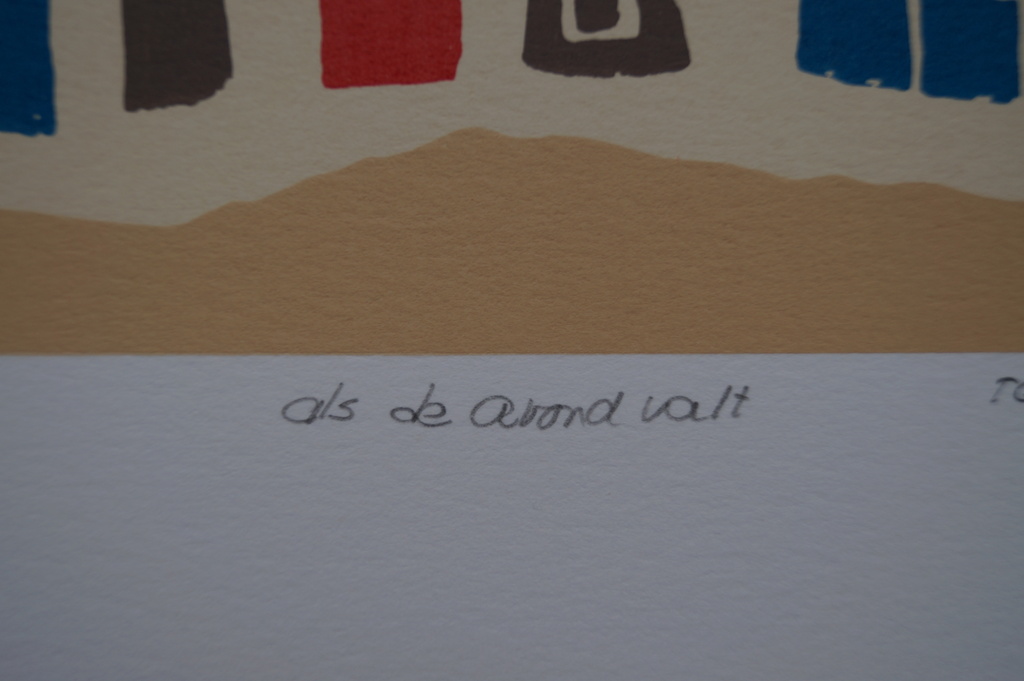 Rens Labruyère - gesigneerde zeefdruk - Als de avond valt kopen? Bied vanaf 1!