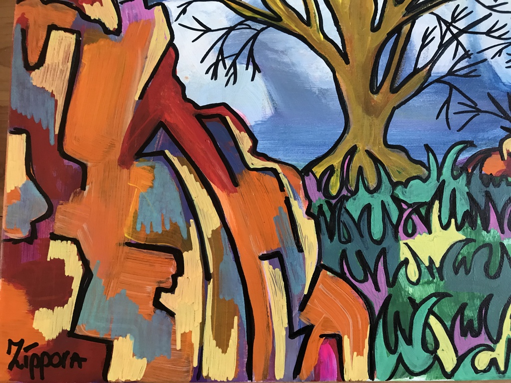 Zippora Meijer, Together We Are One, Acryl en Acrylstift op Canvas 40x50cm kopen? Bied vanaf 1!