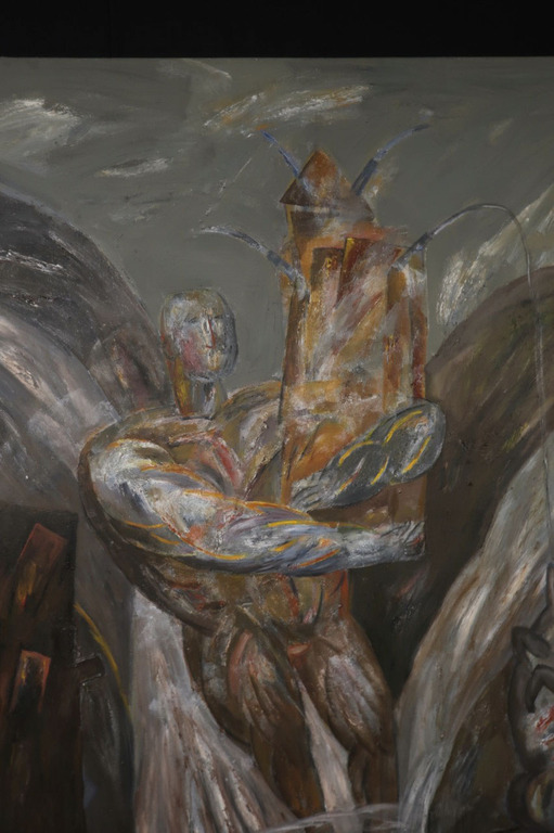 Horacio Silva: Acryl op doek, Hombre con tuente (Groot!) kopen? Bied vanaf 200!