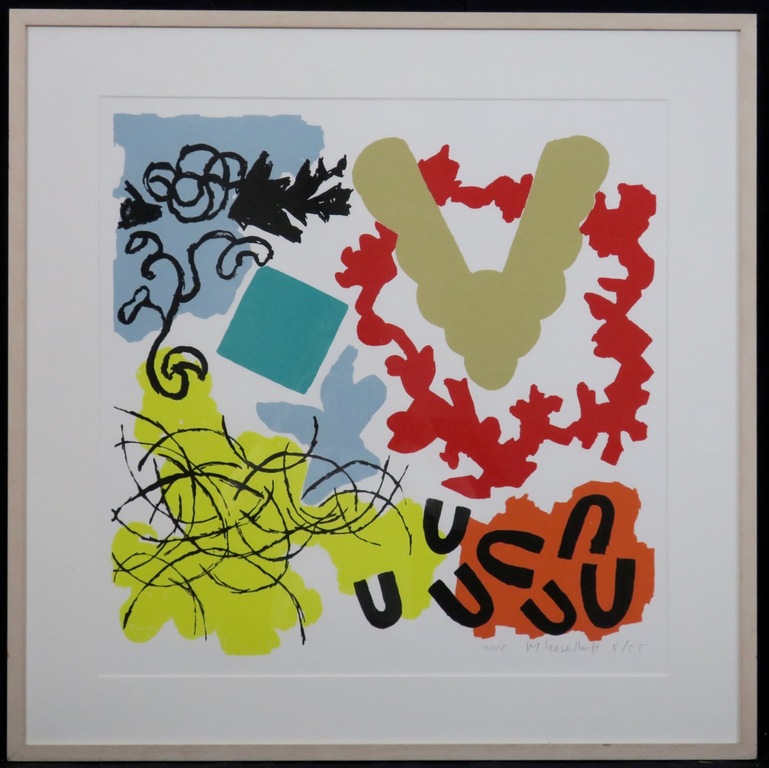 Marianne Haselhoff: Zeefdruk, Zonder titel (V) - Ingelijst kopen? Bied vanaf 1!