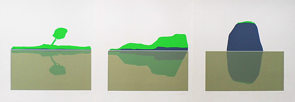 Hans Landsaat – Eiland I, II en III, zeefdruk verkocht voor € 162!