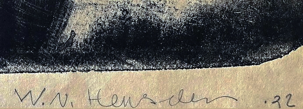 Wout van Heusden, Man met sigaret, litho, 1932 kopen? Bied vanaf 1!