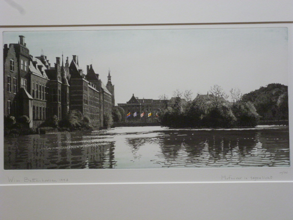 Wim Bettenhausen - kleurenets - Hofvijver in tegenlicht verkocht voor € 120!