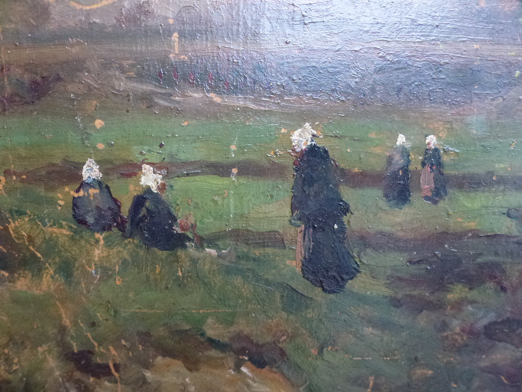 Jo Kruyder-Bouman, olieverf op paneel, vrouwen in de duinen kopen? Bied vanaf 1!