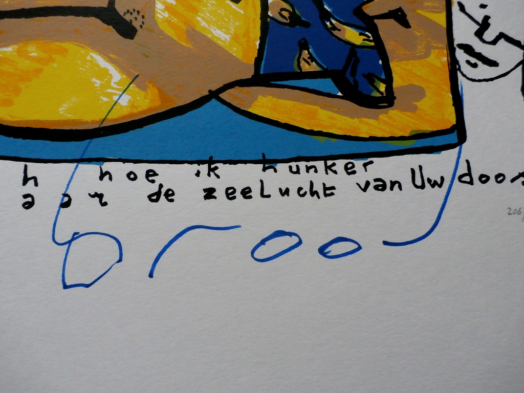 Herman Brood -  Zeefdruk: Oh hoe ik hunker kopen? Bied vanaf 175!