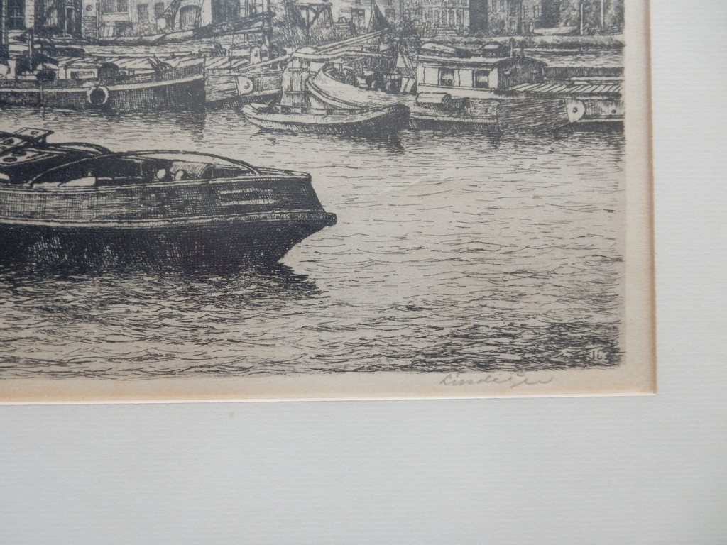 Ets Leuvehaven - Rotterdam - ca. 1920 kopen? Bied vanaf 85!