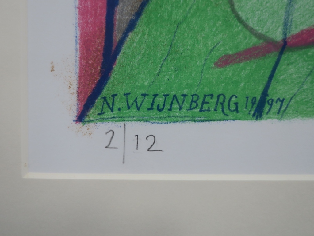 Nicolaas Wijnberg: Litho, Hommage aan Cezanne en Picasso - Ingelijst kopen? Bied vanaf 40!