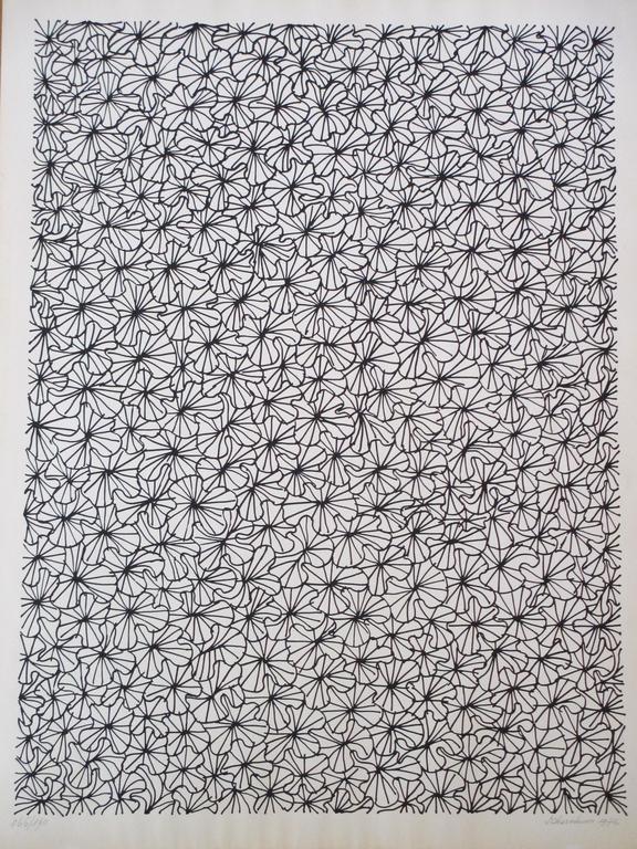 Jan Schoonhoven: Zeefdruk, Bladeren, Prent 190 kopen? Bied vanaf 300!