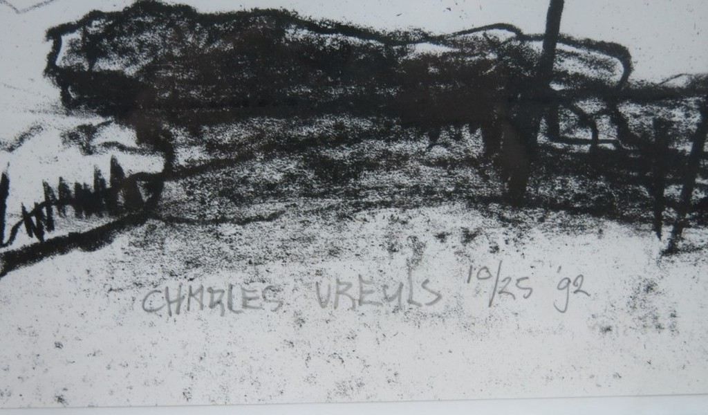Charles Vreuls: Litho, Zonder titel -Ingelijst (groot) kopen? Bied vanaf 1!