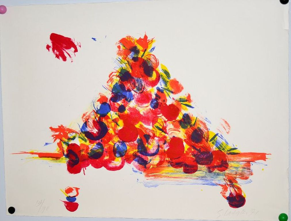 Ger Lataster: Mooie kleurenlitho. Zonder Titel 1 verkocht voor € 150!