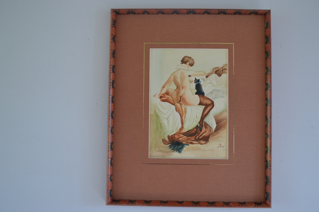 Poes  (1977) aquarel 25x30  verkocht voor € 50!