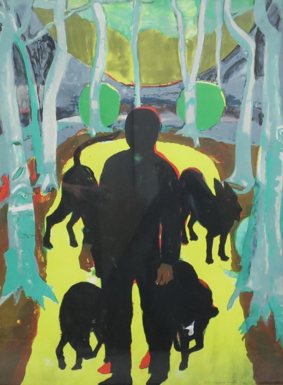 Hans Ebeling Koning: Zeefdruk, Zonder titel - Ingelijst (groot) kopen? Bied vanaf 35!