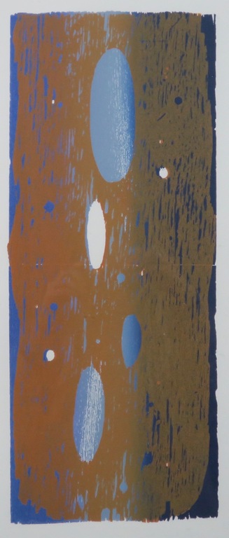 Joris Geurts: Houtsnede, Zonder titel (bruin) - Ingelijst kopen? Bied vanaf 20!