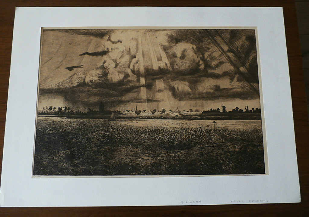 Arend Hendriks - ets: gezicht op gorcum kopen? Bied vanaf 70!