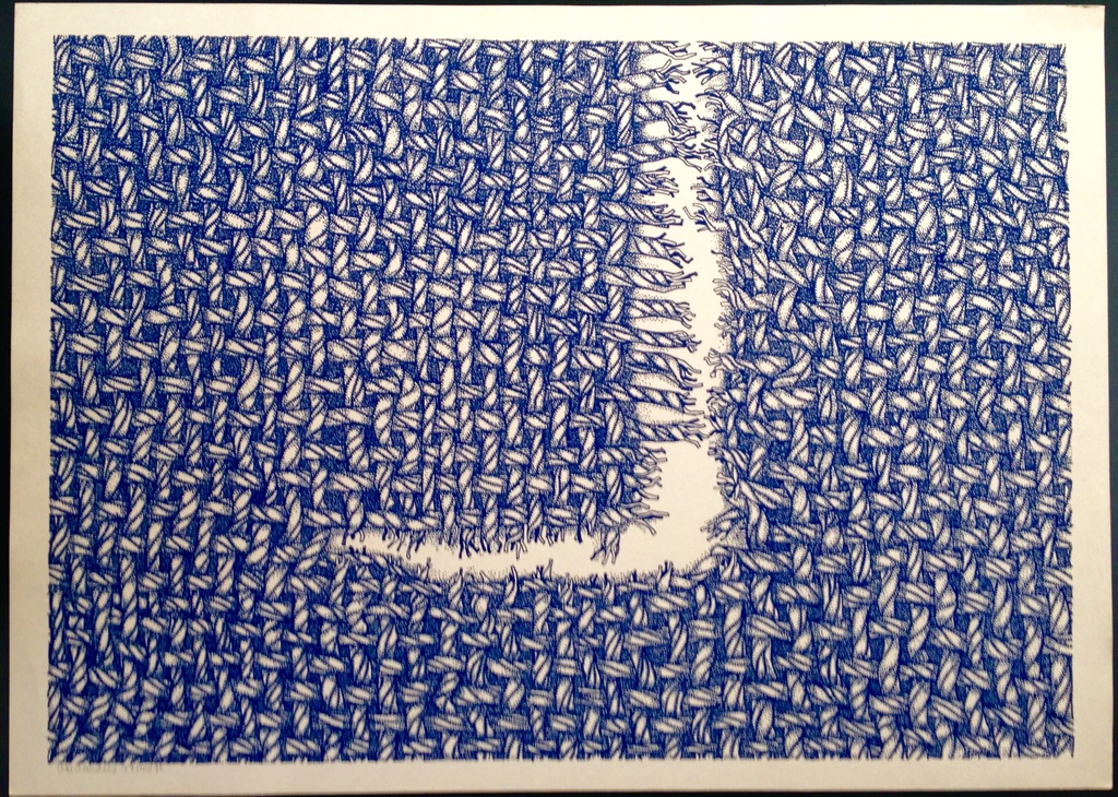 Har Sanders, zeefdruk, "Winkelhaak", 1972 verkocht voor € 55!