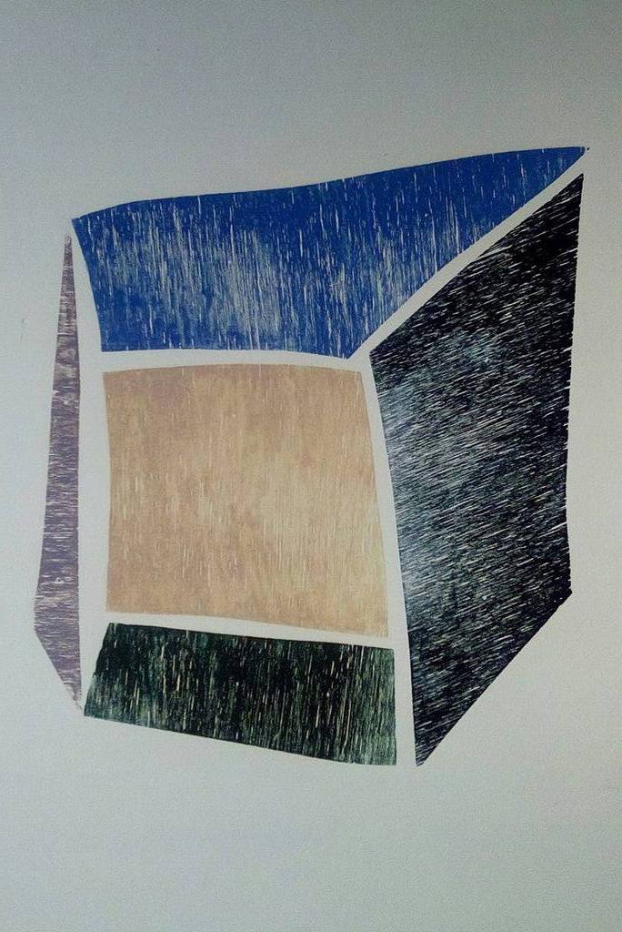 LAATSTE KEER: Joris Geurts, houtdruk - Abstracte Compositie kopen? Bied vanaf 25!