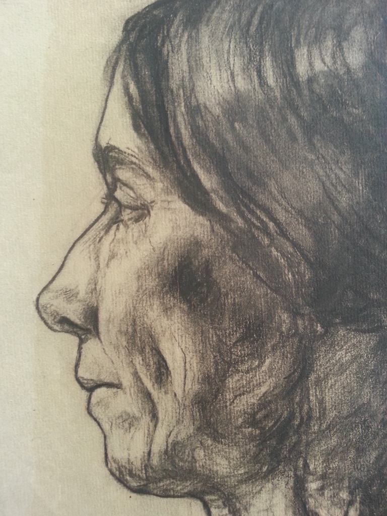 Herman Bieling -Houtskool op papier +/- 1940 kopen? Bied vanaf 49!