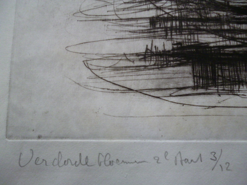 William D. (Dirkje) Kuik - ets - Verdorde bloemen kopen? Bied vanaf 60!