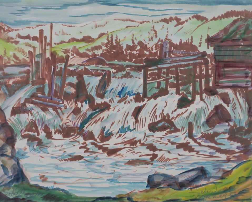 Peter van den Braken: Tekening op papier, Setesdal Noorwegen kopen? Bied vanaf 1!