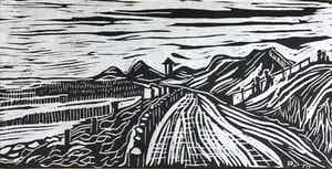 Piet Wiegman (II) - Piet Wiegman - linosnede - Zoutelande verkocht voor € 45!