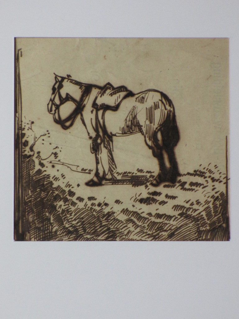 Jan van Essen, Staand paard, Inkttekening kopen? Bied vanaf 20!