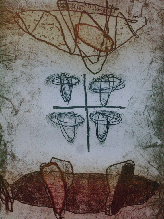 HANS LABAN - groot abstract werk INGELIJST en gesigneerd. kopen? Bied vanaf 50!