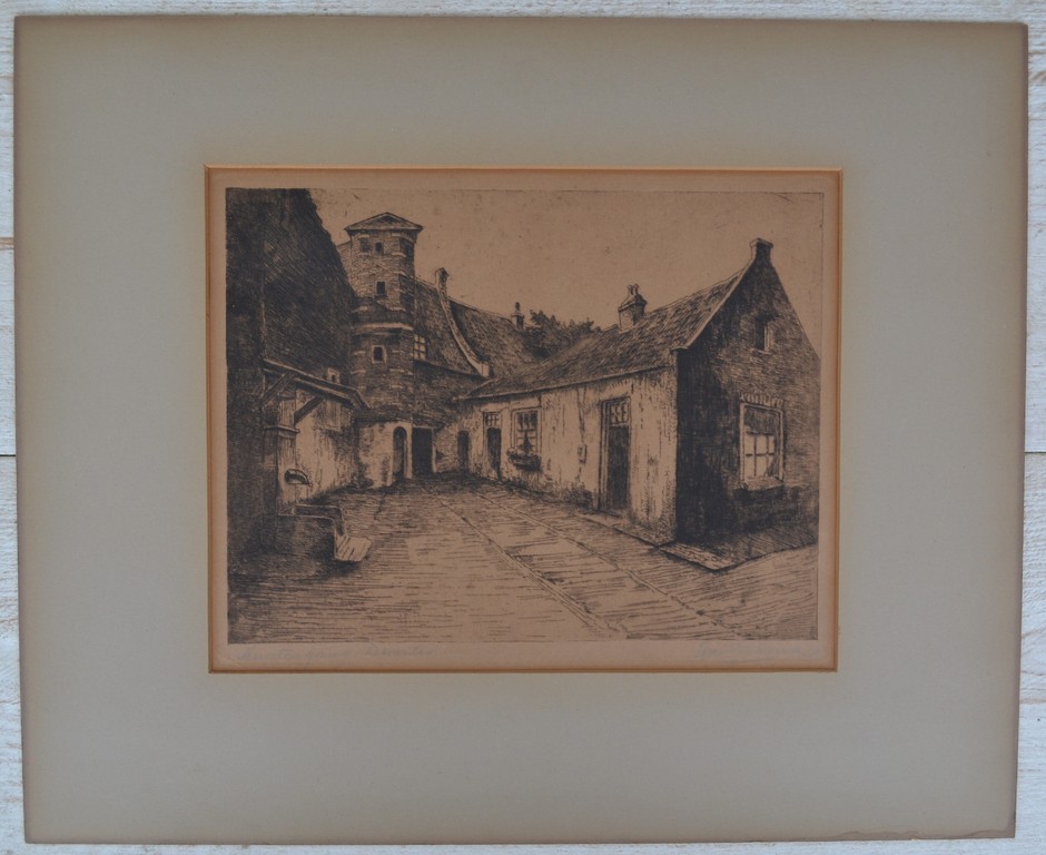 Johannes Antonius (Anton) Jakma (1880-1967) - Ets - Muntengang Deventer kopen? Bied vanaf 1!