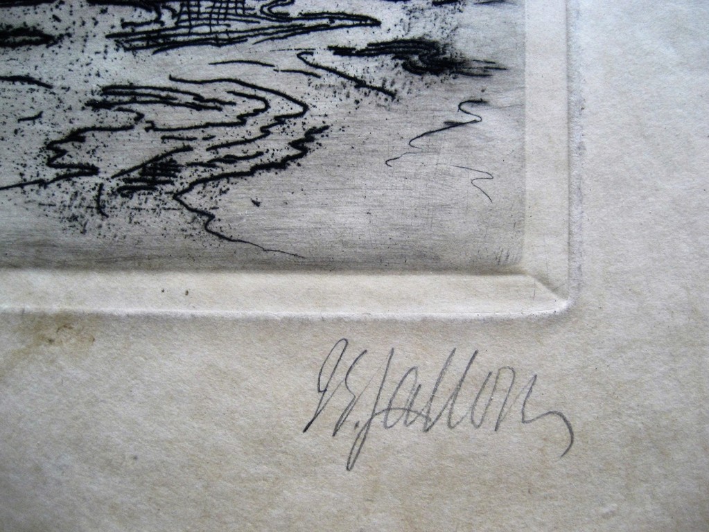 Enkhuizen   ca.1900  Originele ets: kopen? Bied vanaf 28!