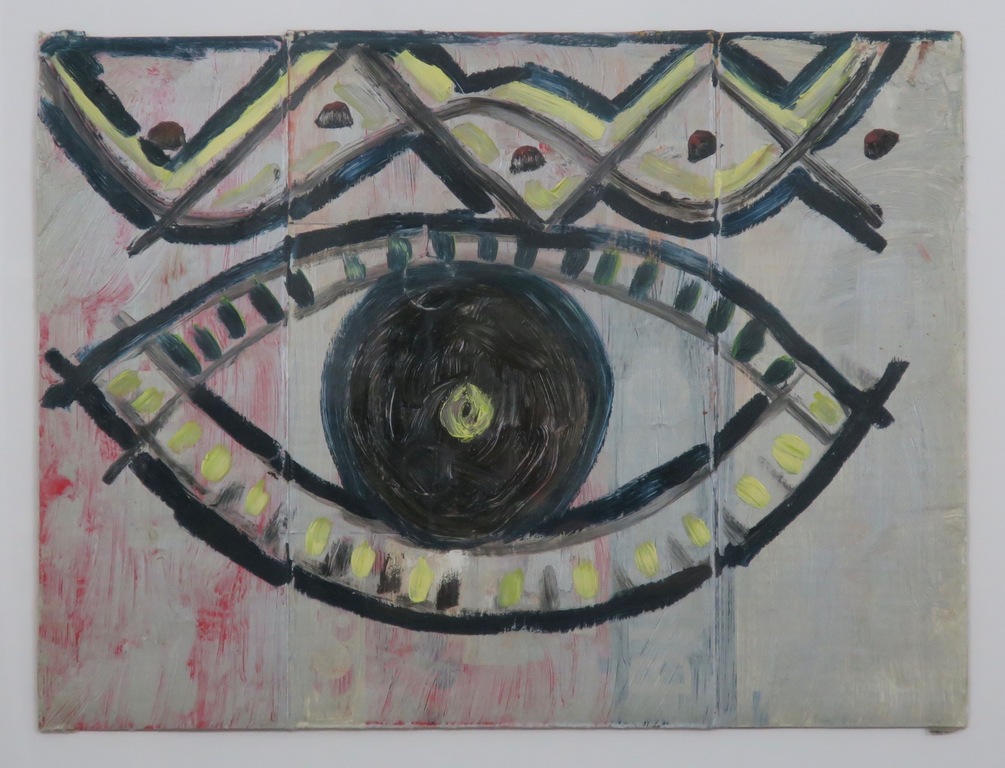 Meertje Kaal: Acryl op board, Het alziend oog - Ingelijst kopen? Bied vanaf 1!