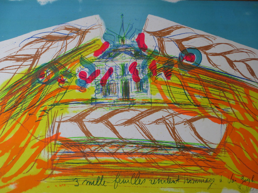 Jean Messagier - Jean Messagier, 3 mille feuilles undent hommage a Van Gogh, Kleurenlitho kopen? Bied vanaf 1!