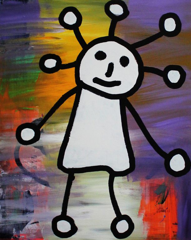 Paul Kostabi. -POP UP- Giclee. 2014. Handgesigneerd. verkocht voor € 69!