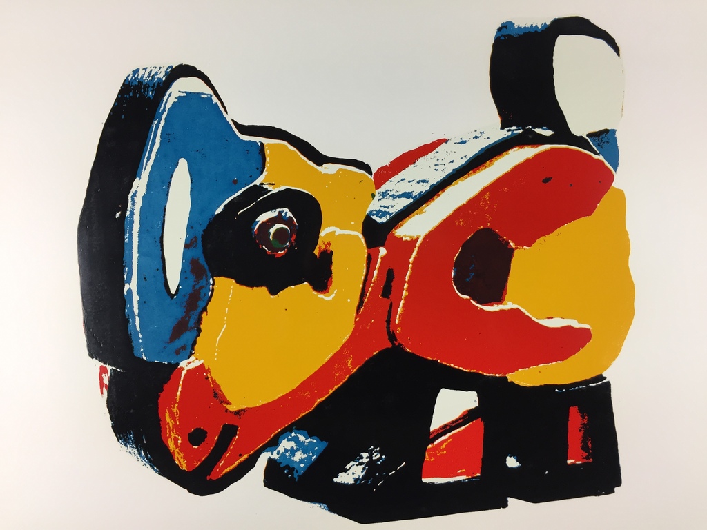Karel Appel, zeefdruk, 'De Kip', 1977 verkocht voor € 104!